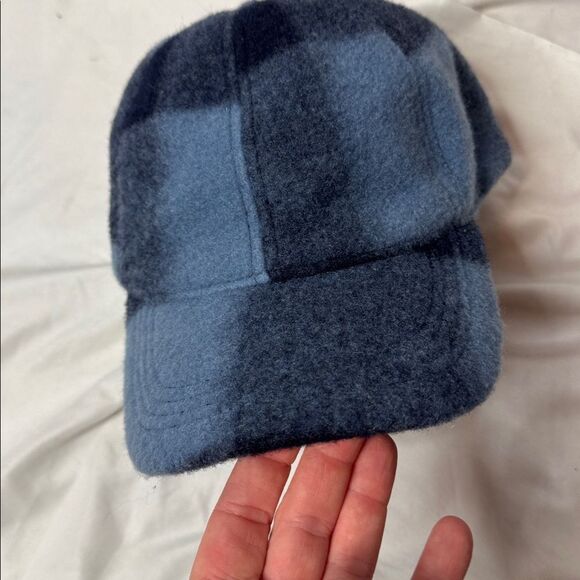 C.C  Exclusive Women’s Navy and Black Plaid Terry Baseball Hat. - Picture 3 of 7